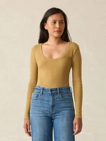 Pacific Pointelle Scoop Neck