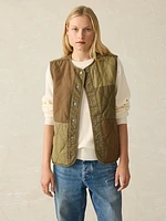 Oak Patchwork Vest - Sage Green Forest