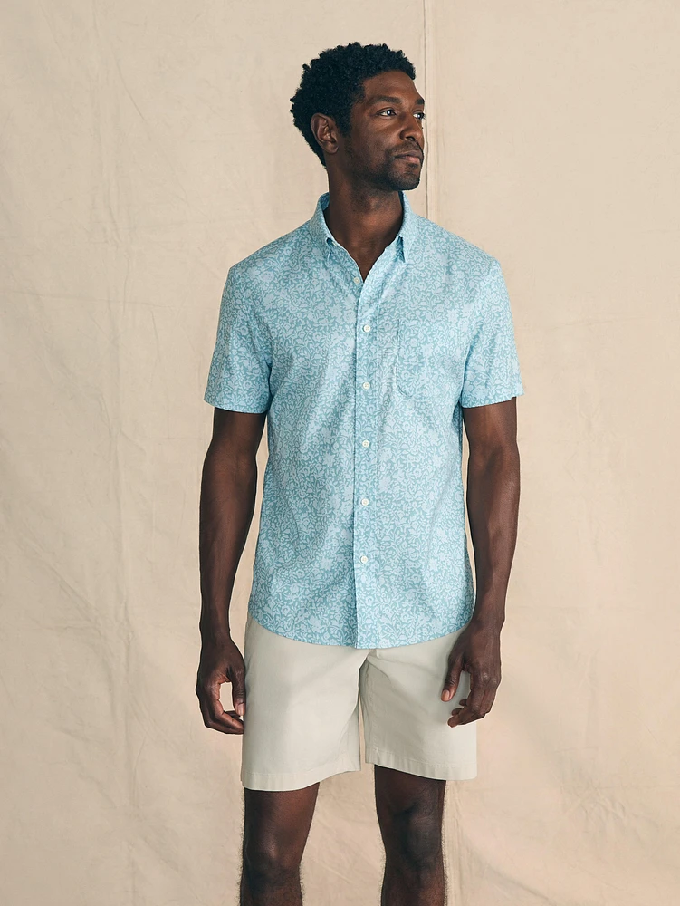 Movement™ Short-Sleeve Shirt - Blue Wave Botanic