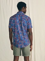 Short-Sleeve Breeze Shirt - Navy Tide Bamboo