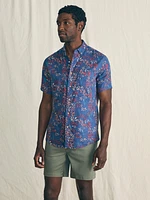 Short-Sleeve Breeze Shirt - Navy Tide Bamboo