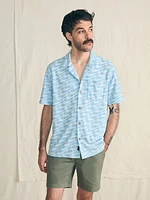 Short-Sleeve Cabana Towel Terry Shirt