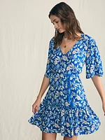 Orinda Mini Dress - Blue Ginger Floral