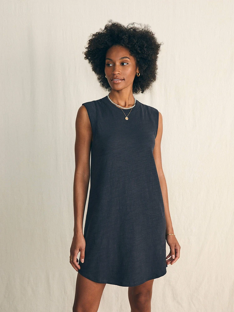 Sunwashed Slub Muscle Dress - Washed Black