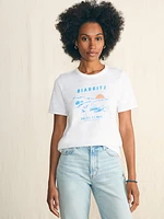 Sunwashed Slub Graphic Tee - Biarritz Coast