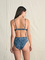 Nantucket High Waisted Bottom - Navy Imma Floral