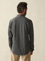 Coastline Knit Shirt - Charcoal Heather Twill