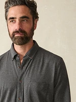 Coastline Knit Shirt - Charcoal Heather Twill