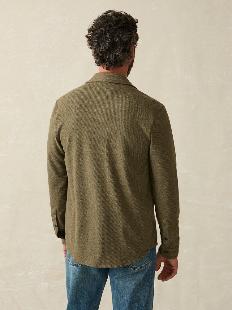 Legend™ Sweater Shirt - Olive Melange Twill