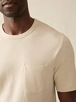 Short-Sleeve Hemp Blend Tee - Dusty Ivory