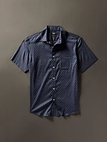Movement™ Short-Sleeve Shirt - Navy Dusk Diamond Print