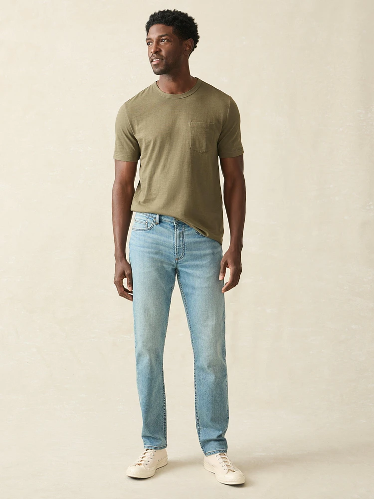 Stretch Terry Indigo 5-Pocket Pant