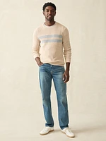 Sunwashed Crewneck Sweater - Dune Natural Surf Stripe