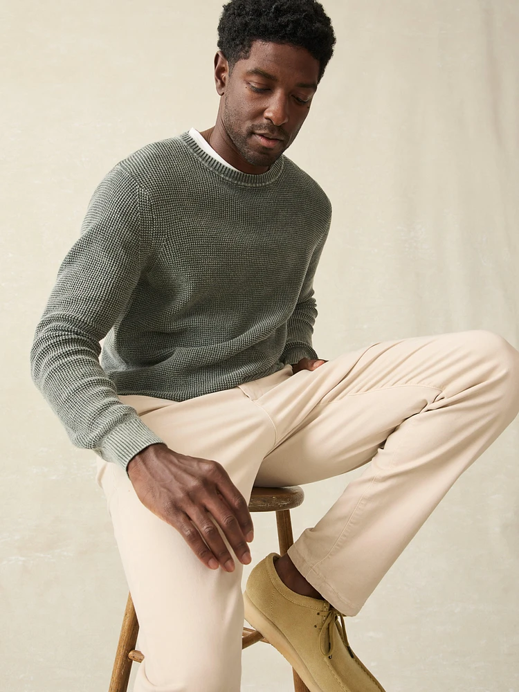 Sunwashed Crewneck Sweater - Mountain Olive