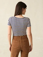 Freestyle Rib Knit Tee - Montreal Stripe