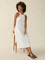 Tropical Cotton Ribbed Tank Dress