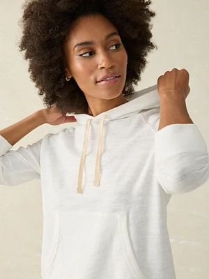 Sunwashed Slub Hoodie - White