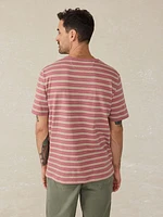 Sunwashed Tee - Red Reef Stripe