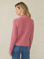 Sunwashed Cotton Rollneck Sweater