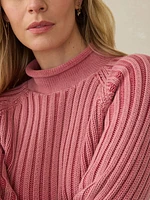 Sunwashed Cotton Rollneck Sweater