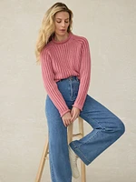 Sunwashed Cotton Rollneck Sweater