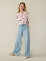 Tropical Cashmere Sweater - Orchid Tie Dye
