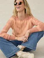 Tropical Cashmere Sweater - Red Rock Tie Dye