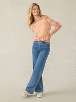 Tropical Cashmere Sweater - Red Rock Tie Dye