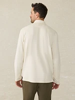 Long-Sleeve Field Knit Polo - Coastal Cream