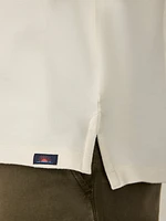 Long-Sleeve Field Knit Polo - Coastal Cream