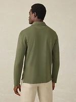 Long-Sleeve Field Knit Polo