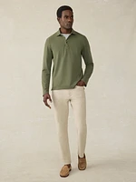 Long-Sleeve Field Knit Polo