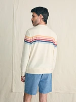 Cabana Towel Terry Crewneck - Seacoast Skyline Stripe