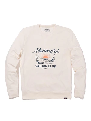 Charleston Long-Sleeve Terry Crewneck - Solar White