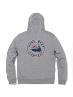 Nantucket Zip Hoodie - Grey Heather