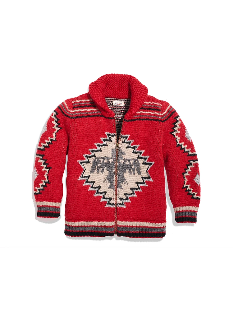 Kids Steven Paul Judd Thunderbird Cardigan - Red