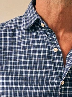 Reserve Flannel Shirt - Navy White Check