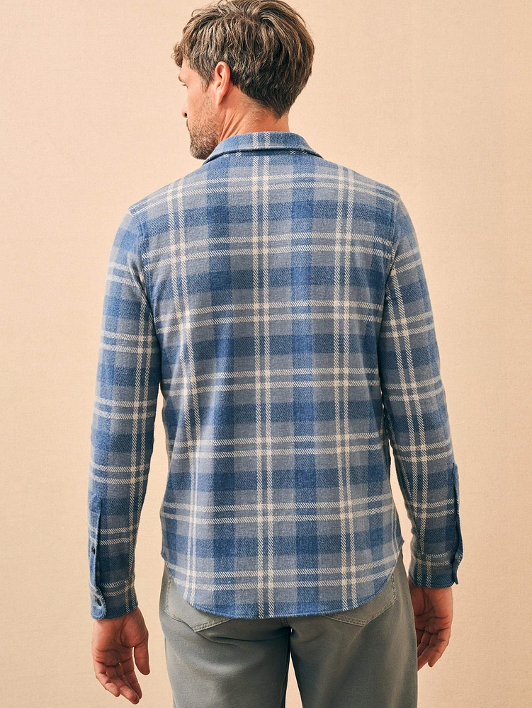 Legend™ Sweater Shirt - Vintage Blue Plaid