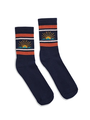 Sun & Waves™ Sock - Crimson Sunset