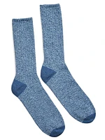 Marled Slub Sock - Blue Sky Marl