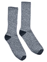 Marled Slub Sock - Washed Charcoal Marl