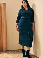 Legend™ Sweater Maxi Dress - Blackwatch Plaid