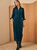 Legend™ Sweater Maxi Dress - Blackwatch Plaid