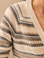 Highland Fair Isle Cardigan - Neutral Multi