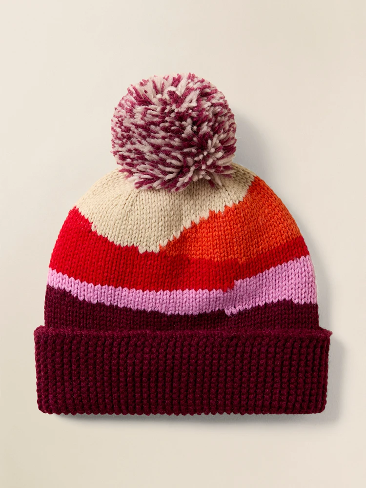 Sun and Wave Beanie - Red Multi