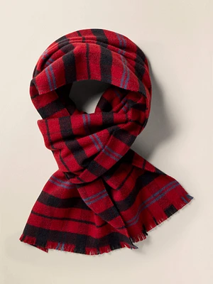 Fireplace Plaid Scarf - Fireplace Plaid