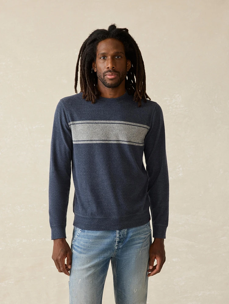 Legend™ Surf Stripe Sweater Crew - Brighton Navy