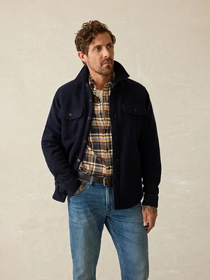 Range High Pile Fleece Lined CPO - Navy Shadow Twill