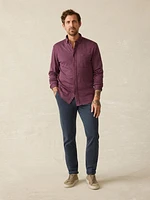 Coastline Knit Shirt - Navy Red Gingham