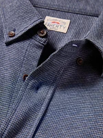 Coastline Knit Shirt - Twilight Houndstooth